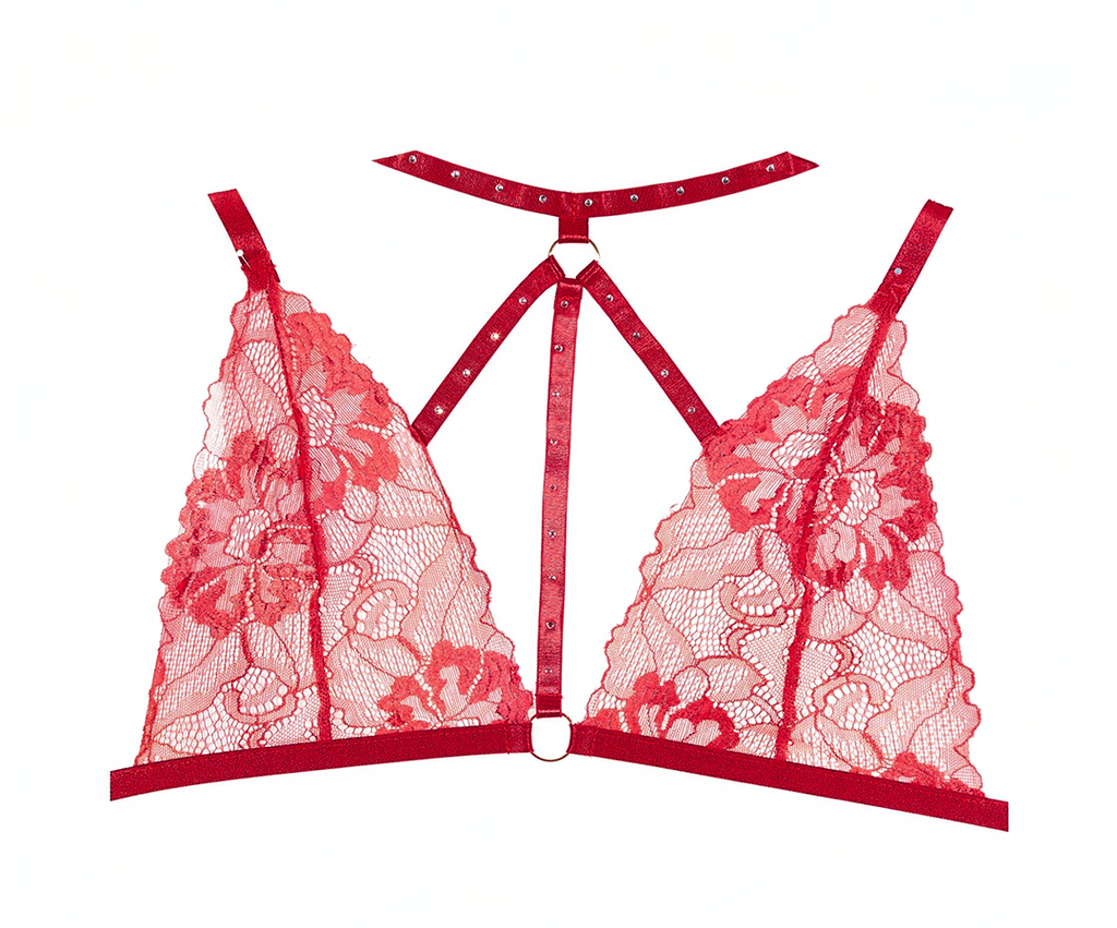 Margot Bralette & Crotchless Panty Set