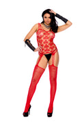 Elegant Moments Heart Net Suspender Bodystocking