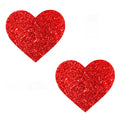 Ravish Me Red Glitter I Heart U Nipztix Pasties - Red