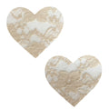 Nude Toffee Lace I Heart U Pasties - Beige