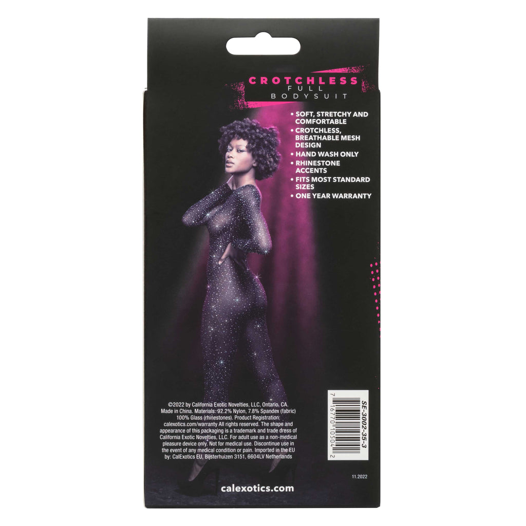 Radiance Crotchless Full Body Suit - Black