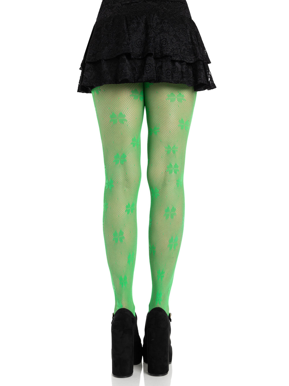 Clover Net Tights - Green