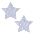 Silver Pixie Dust Glitter Starry Nights Nipztix Pasties - Silver