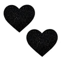 Black Malice Glitter I Heart U Nipztix Pasties - Black