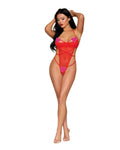 Teddy Dmnd With Pink Hearts - Red