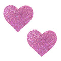 Pegasus Kisses Iridescent Pink Glitter I Heart U Nipztix Pasties - Pink