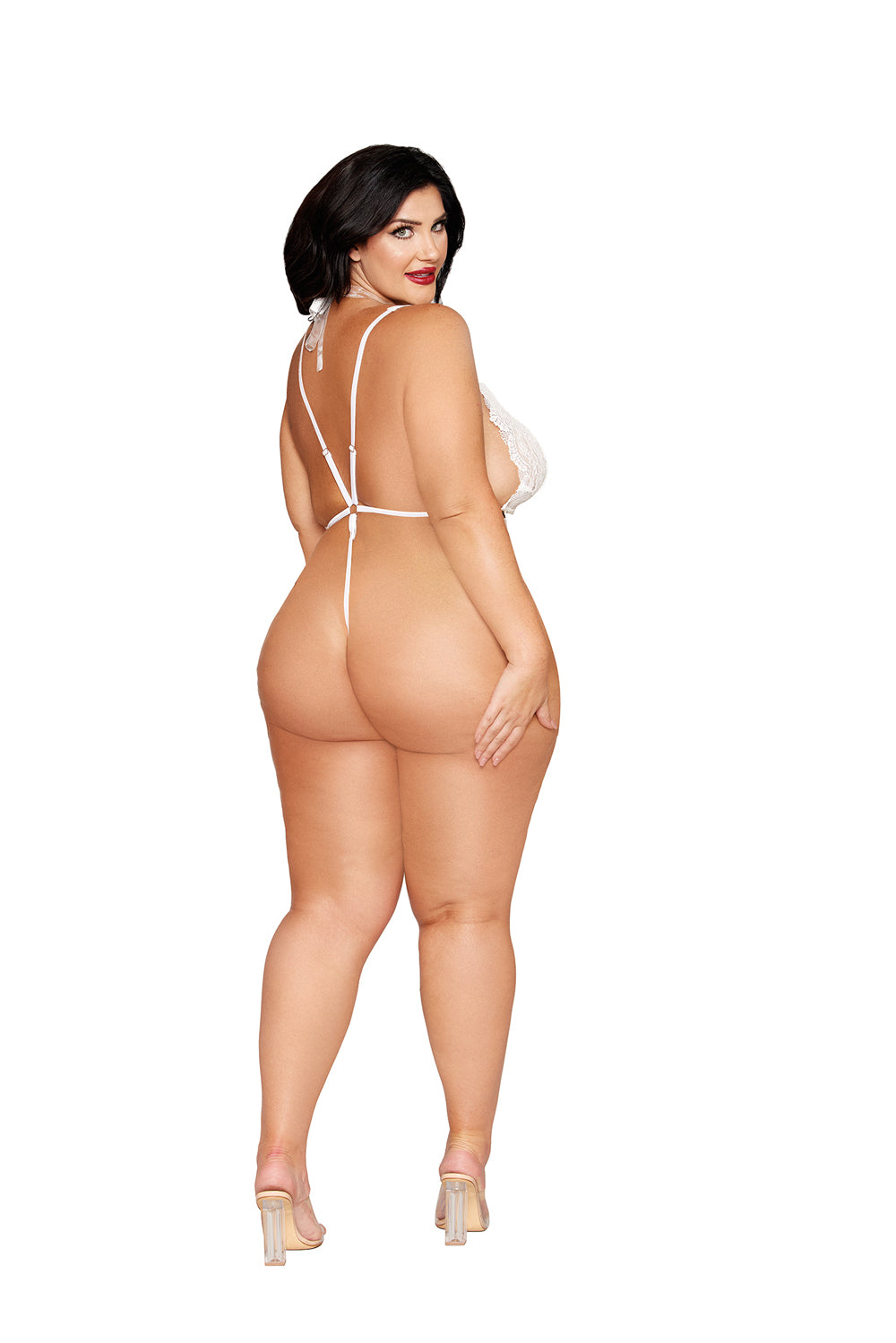 Teddy and Harness Dmnd - White