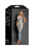 Dream of Me Footless Open Crotch Bodystocking - Light Blue