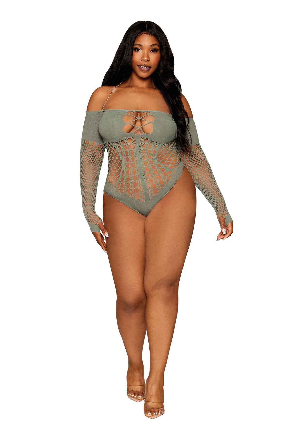 Long Sleeve Teddy - Sage - Green
