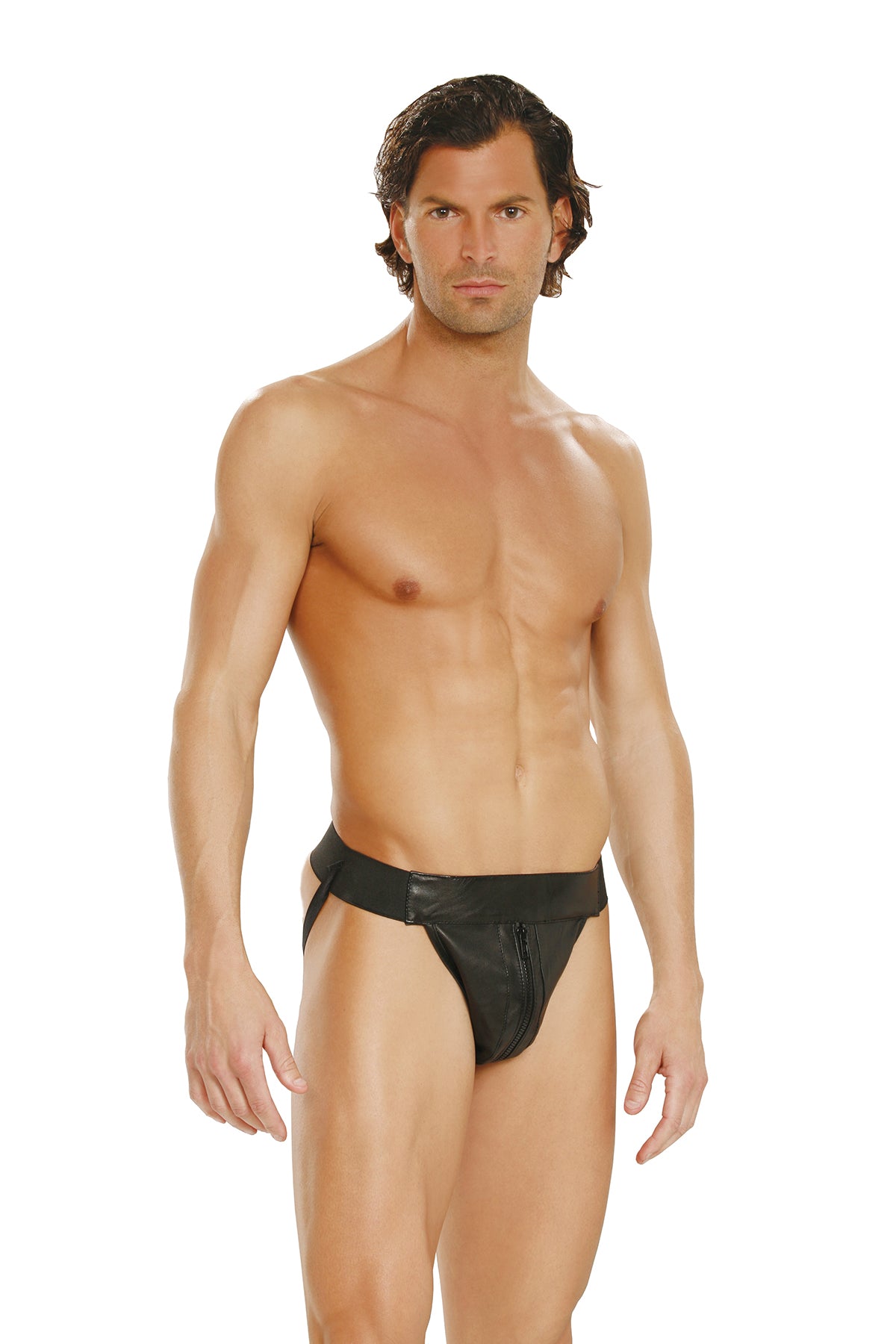 Elegant Moments Mens Leather Jock Strap