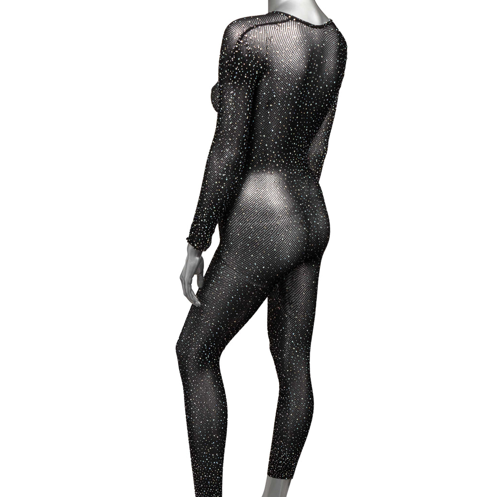 Radiance Crotchless Full Body Suit - Black