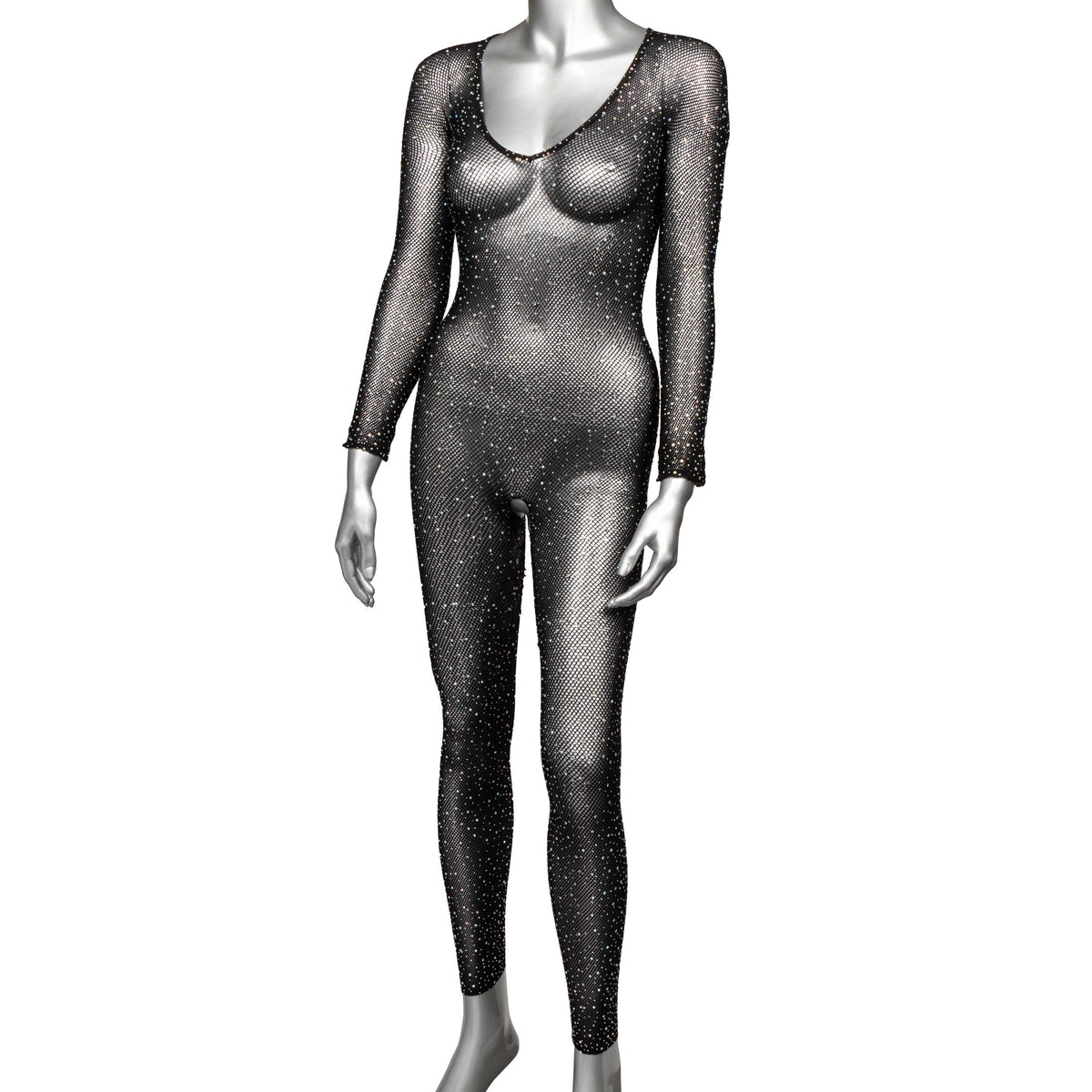 Radiance Crotchless Full Body Suit - Black