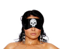 Elegant Moments Vinyl Blindfold With Skull Applique