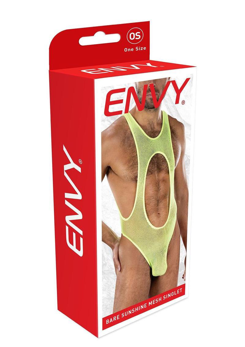 Envy Bare Sunshine Mesh Singlet - Yellow