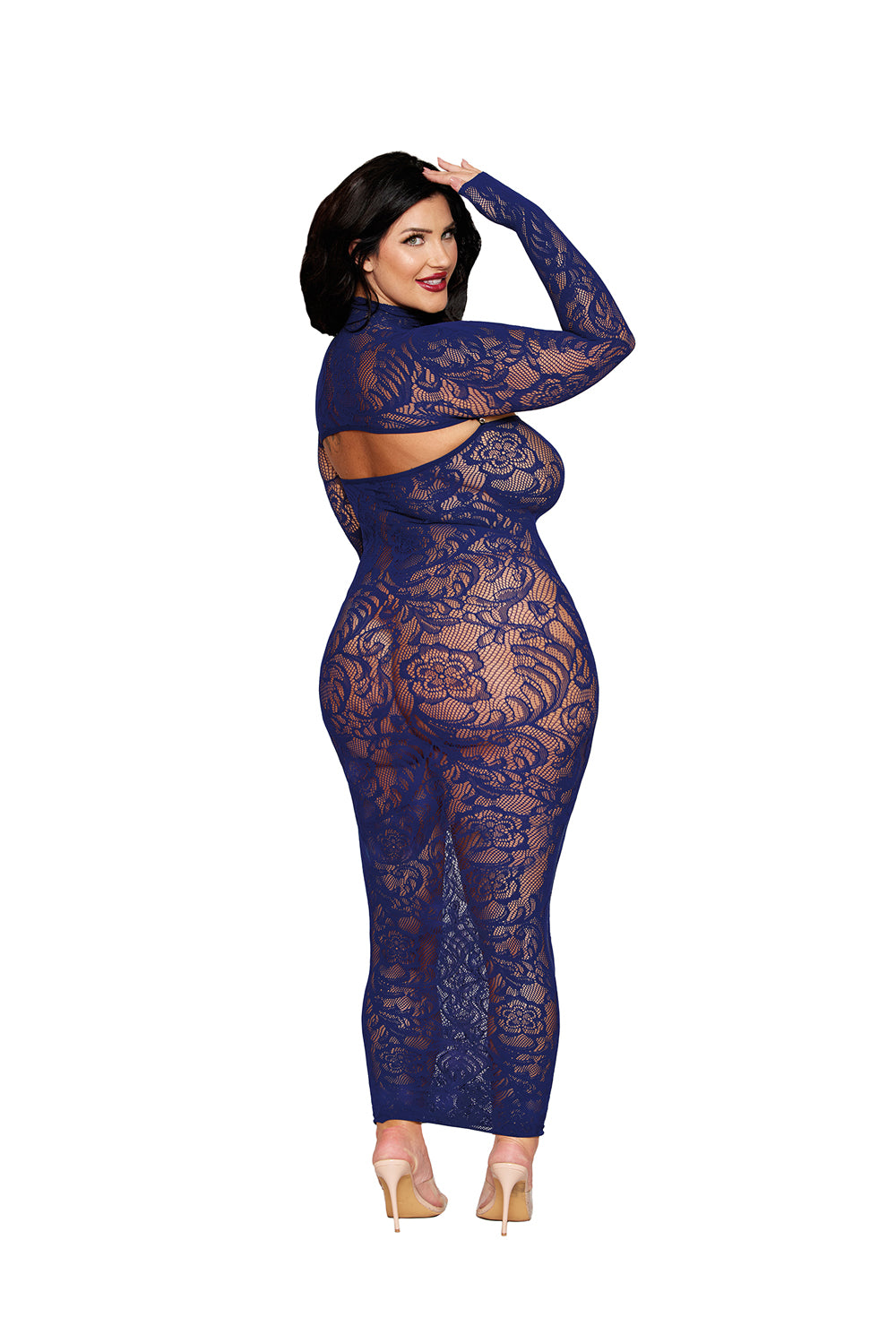 Bodystocking Gown and Shrug Dmnd - Eclipse - Blue