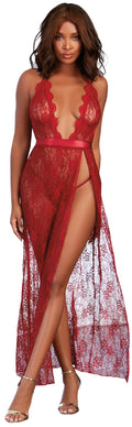 Gown, G-String - Garnet - Red